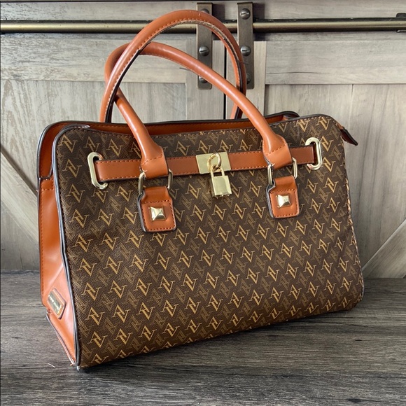 Adrienne Vittadini Handbags - Adrienne Vittadini Brown Monogram Handbag